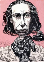 Louise Michel (1830-1905) av Moloch - i "" Trombinoscope"" från 1800-talet.