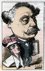 Porträtt av Alexandre Dumas Jr. (1824-1895) fransk författare.