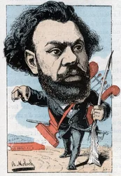 Porträtt av Clovis Hugues (1851-1907), fransk poet och politiker