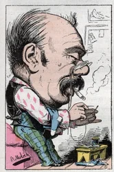 Porträtt av Jules Gabriel Celibataire anmärkningsvärd franska från 1800-talet.