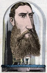 Porträtt av Leopold II, Belgarnas kung (Louis Philippe Marie Victor), prins av Belgien, hertig av Sachsen, prins av Sachsen-Coburg-Gotha, hertig av Brabant