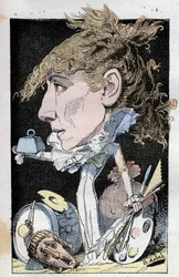 Porträtt av komikern Henriette Rosine Bernard dit Sarah Bernhardt (1844-1923)