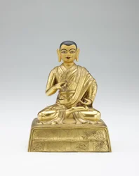 Tolfte Dalai Lama, Trinlay Gyatso, från en partiell uppsättning lamor och lärare, mitten av 1800-talet