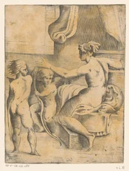 Venus med två putti