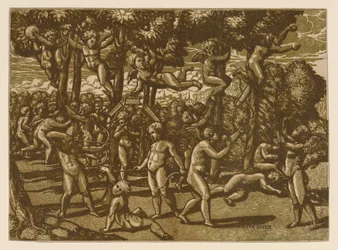 Putti spelar efter Raphael, 1544.