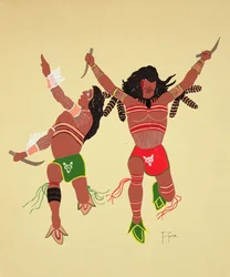 Kiowakrigare (pochoirtryck)