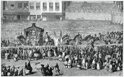 Hästdragen vagn i en parad, 1782, 1885.