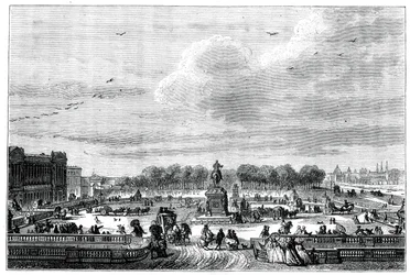 Trädgårdarna i ett franskt palats av kung Ludvig XV, 1763 1885.