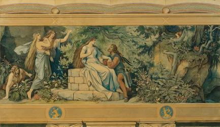 Den vackra Melusine: II Vid skogsfontänen