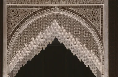 Kasbah of Thamiel glaoui, stuckatur, detalj (keramik)