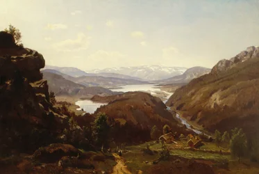 Utsikt mot Al i Hallingdal 1871