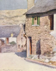 Vid Rochefort-en-Terre (färglitografi)