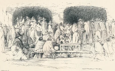Mitt på dagen i Puebla, c1895, 1896