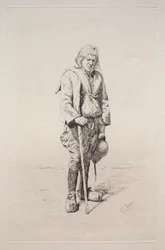 Man med käpp