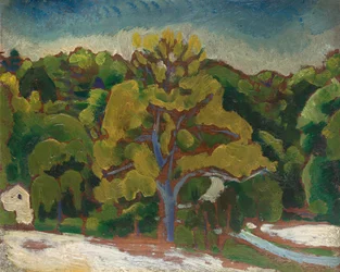 Landskap, ca 1912 (olja på kompositkartong)