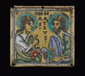 Plack föreställande St. Thomas och St. Matthew, c.1160
