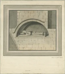 Elford Church - "The Stanley Monument": akvarellteckning, nd [? 1700-talet]