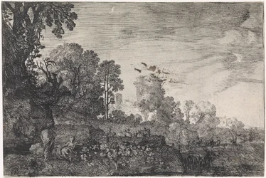 Landskap med en flock på en bro Arkadiska landskap (serietitel)