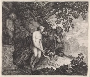 Vertumnus försöker förföra Pomona