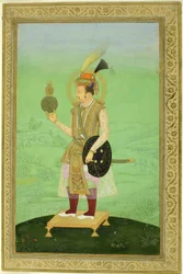 Porträtt av kejsar Jahangir, ca 1800