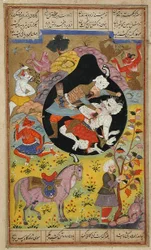 Rustam Slays the White Div, 1608