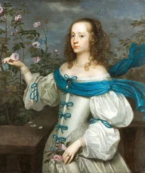 Porträtt av Beata Elisabet von Koenigsmarck 1637-1723, ca 1654.