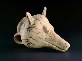 Fox rhyton keramik