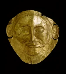 Begravningsmask i mykenskt guld (Mykene)