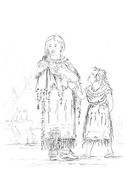 Indiansk kvinna och barn, 1841.