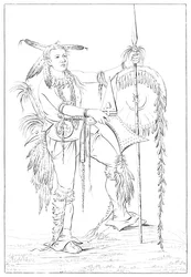 Sac or Fox brave, Rock Island, Upper Mississippi, 1841.