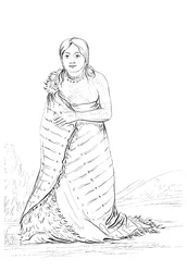 The Pure Fountain, hustru till hövdingen för Ponca-stammen, 1841.