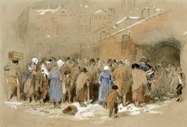 The Distribution of Coals (akvarell  bodycolour på papper)