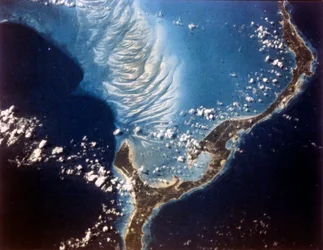 Jorden från rymden - Eleuthera Island, Bahamas, c1980-talet.