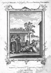 Vanor av Dagestan Tartars of Tarcu, på gränsen till Persien, 1780