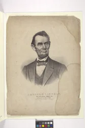 Abraham Lincoln (handfärgad litografi)