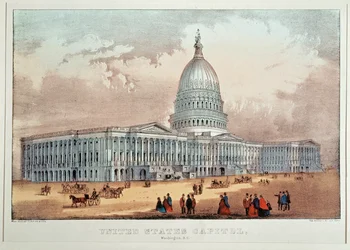 Kapitolium i Washington (färgtryck)