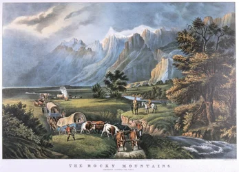 Klippiga bergen, ca 1870 (litografi)