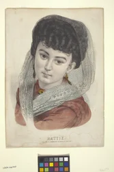 Hattie (handfärgad litografi)