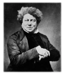 Alexandre Dumas den äldre (1802-1870) fransk författare, bild av Nadar ca. 1855