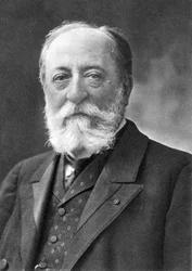 Camille Saint Saens (1835-1921) fransk kompositör, Från ett fotografi av Nadar, pseudonym för Gaspard-Felix Tournachon (1820-1910).