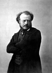 Franske skulptören Auguste Preault, fotograferad av Nadar, ca 1854