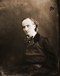 Porträtt av Charles Baudelaire, författare 1821-1867 (foto)