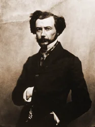 Porträtt av Maxime Du Camp, författare 1822-1894 (foto)
