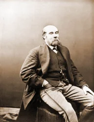 Porträtt av Paul Feval, filetonist från Gaboriaus och Ponson du Terrails period 1817-1887 (foto)