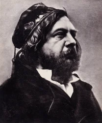 Porträtt av Theophile Gautier (1811-1872), fransk poet och författare (Galetino-bromidtryck)