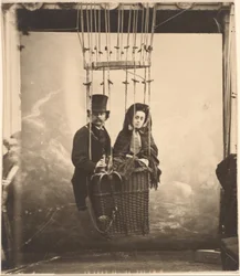 [Nadar med sin hustru Ernestine i en ballong]