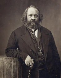 Porträtt av Mikhail Alexandrovich Bakunin 1814-1876, ca 1860