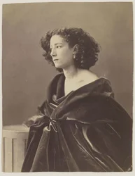 Porträtt av Sarah Bernhardt 1844-1923, 1864.