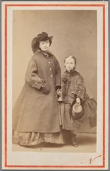 Porträtt av Jadwiga Garczyńska, född Pruszak (1834-1917), med sin dotter