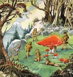 The Lost Boys, illustration från "Peter Pan" av J.M. Barrie (gouache på papper)
